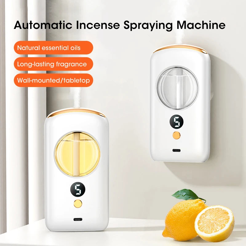 Mini Smart Aromatherapy Diffuser  Air Purifier Freshener Deodorizer Auto Sprayer Essential Oil for Desktop Toilet