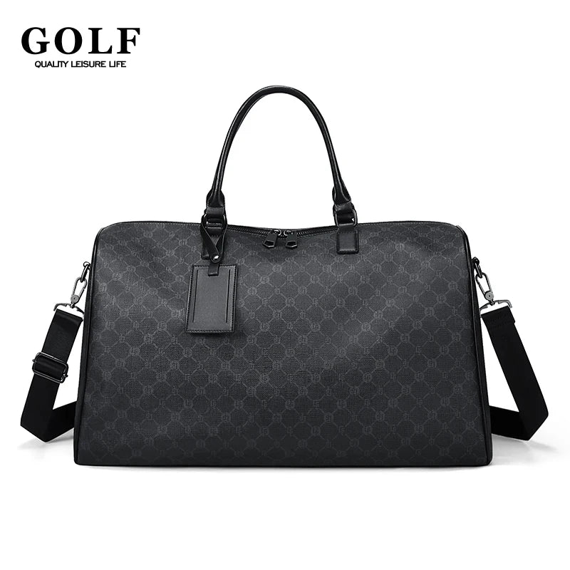 Men Business Travel Luggage Bag Leather Travel Duffle Large Capacity Hand Luggage Bag Short Trip Shoulder Bags Luxury Handbag