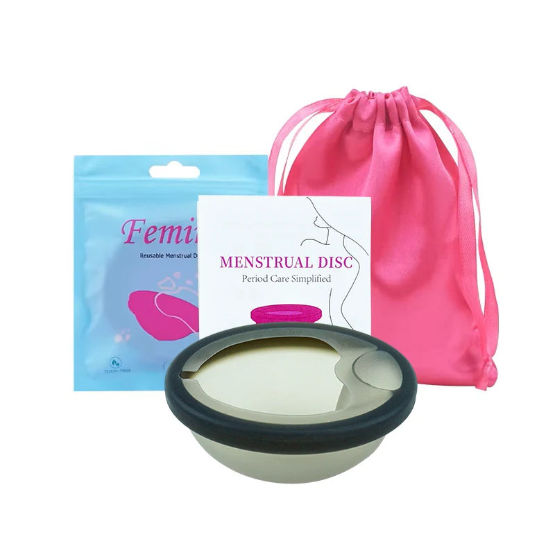 Medical Silicone Menstrual Disc With String Menstrual Cup Period Menstrual Collector Menstruation Disk Women Health Care Hygiene