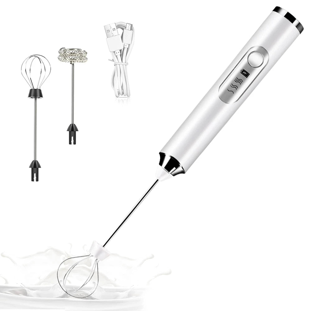 Coffee Milk Frother Handheld Milk Foamer Blenders For Kitchen Egg Blender Electric Whisk Drink Mixer For Matcha Cappuccino