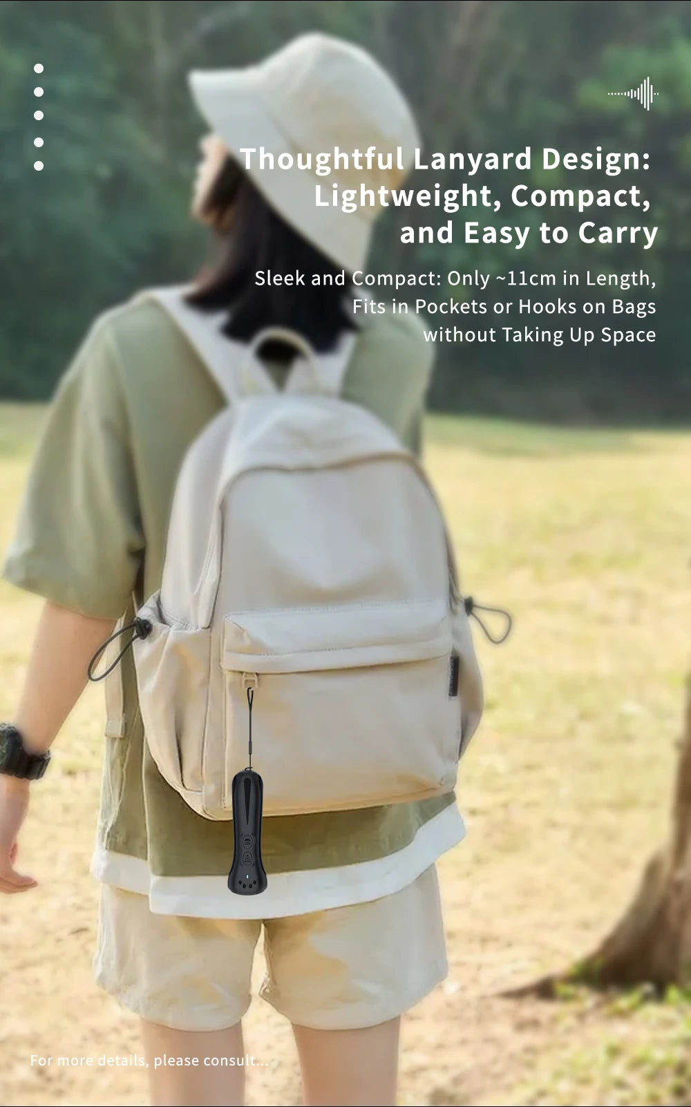 Ultrasonic Dog Repeller Portable Dog Repellent Dog Trainer With LED light Type-C Fast Charging Dog Anti Bark Deterrent Anti Bark