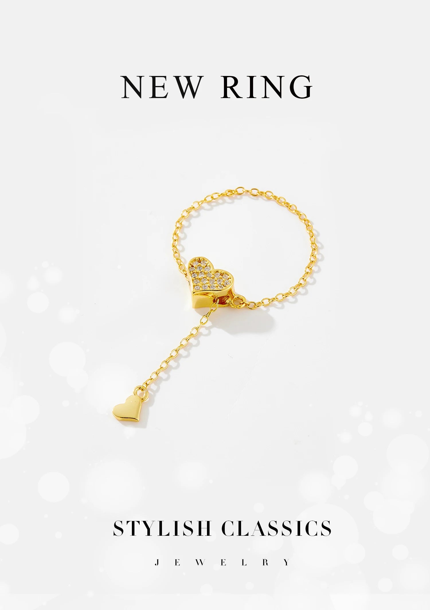 VEWANT Women 925 Sterling Silver Heart Zircon Adjustable Flexible Fix Pulling Rings 2024 Birthday Party Fashion Fine Jewelry