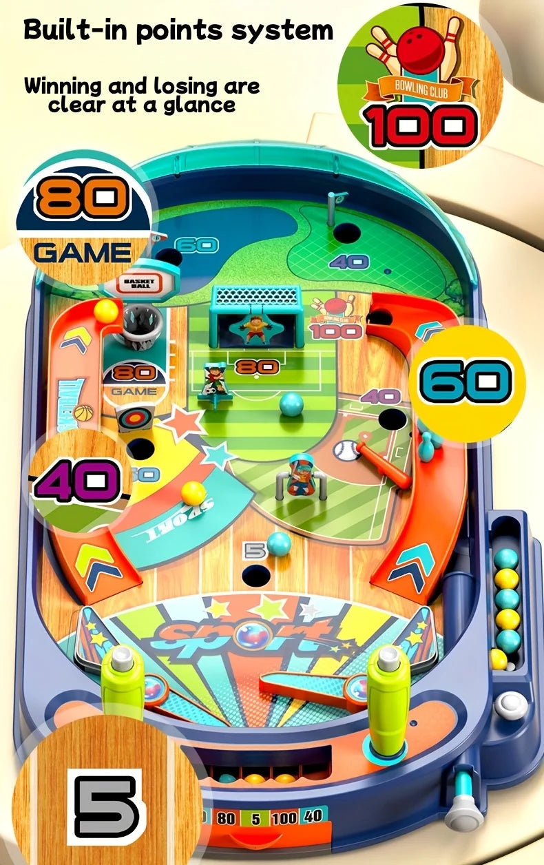 Kids Pinball Table - Two-player game, fun game, improve children's skills