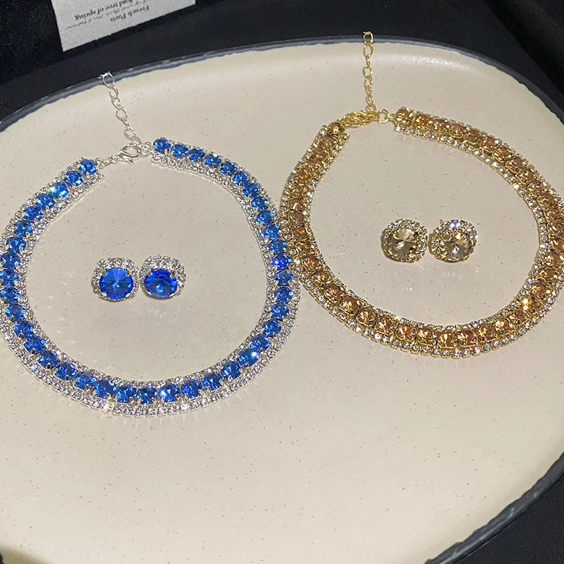 Crystal Necklace & Earrings Set for Women