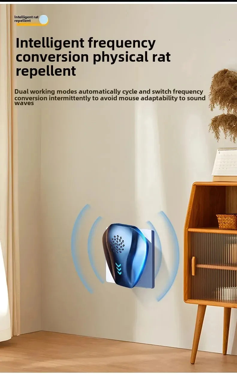 High Power Ultrasonic Rat Mosquito Repeller Indoor Portable Plug In Safe Home Office Low Noise Long Range Effective Repelling
