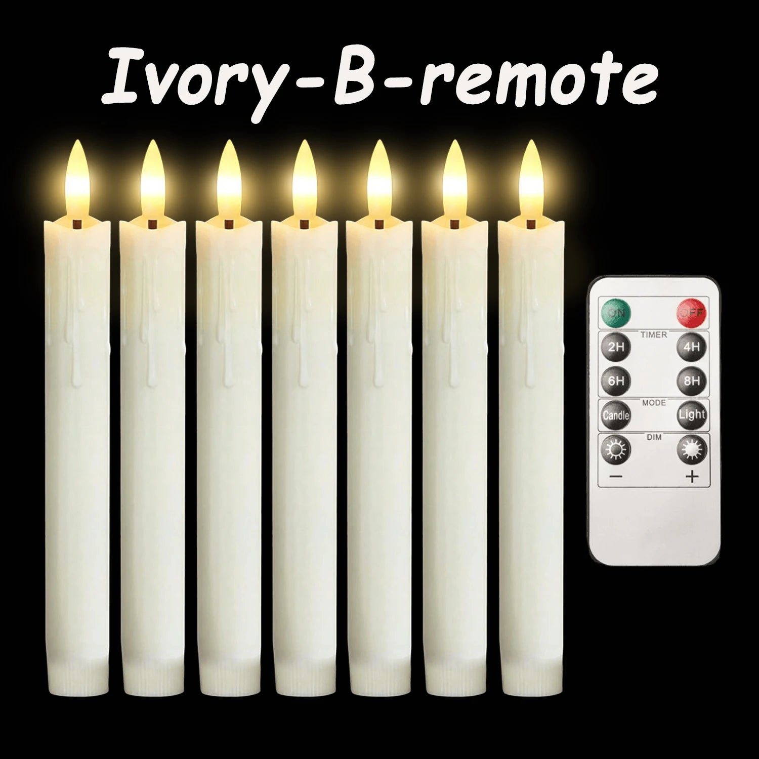 12-300 pcs Flameless Taper Candles LED Candles 7.5in Battery Operated for Wedding Decoration Candle for Holiday/Church/Christmas