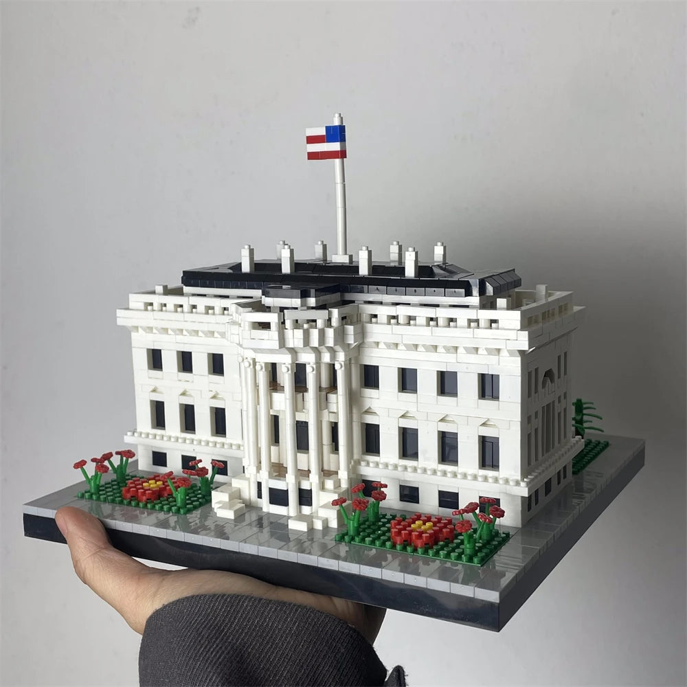 Presidential White House Micro Mini Building Block Toys Set:  Ideal Decorative Piece for Home and Office, Fantastic Gift Item