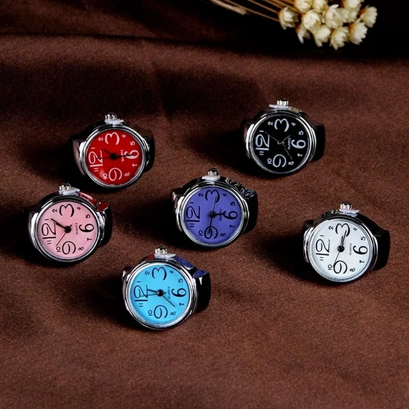 Fashion Rings Finger Watches for Women Men 2025 Fashion Party Quartz Watches Unisex Couple Rings Jewelry Gifts