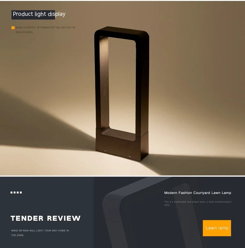 LED10W Lighting Lawn Lamp Outdoor Waterproof IP65 Aluminum Alloy Chinese-Style Arch Shape Park Villa Garden Landscape Decoration