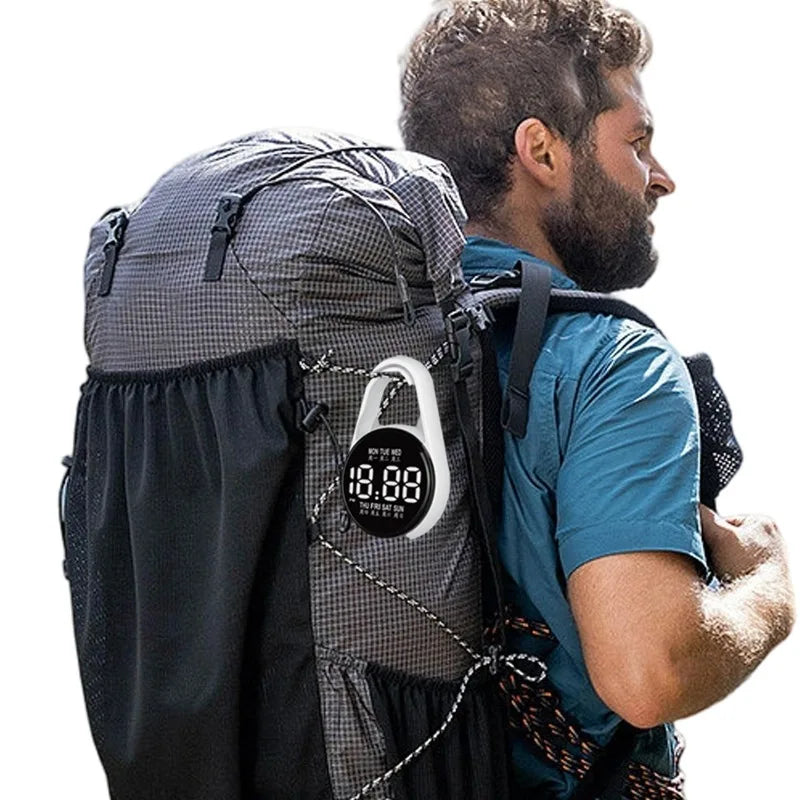 Luminous LED Electronic Watch Function Practical Digital Clock Pocket Watch for Student Mountaineer Portable Water Drop Keychain