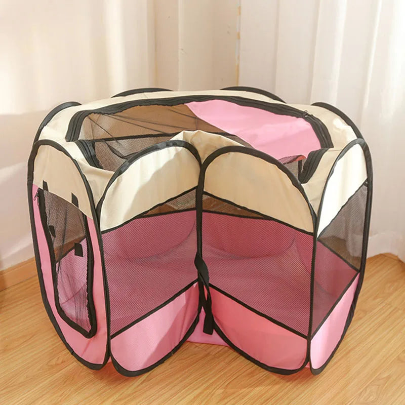 Foldable Pet Playpen Tent for Cats & Dogs