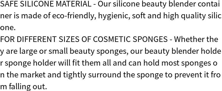 2pcs Cosmetic sponge holder, beauty mixer holder, travel cosmetic sponge storage box, silicone shatterproof cosmetic sponge box.