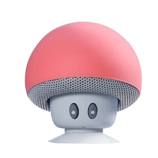 Mini Mushroom Bluetooth Speaker Waterproof Suction Cup Portable Speaker with HD Bass Creative Cartoon Gift for Bathroom Outdoor