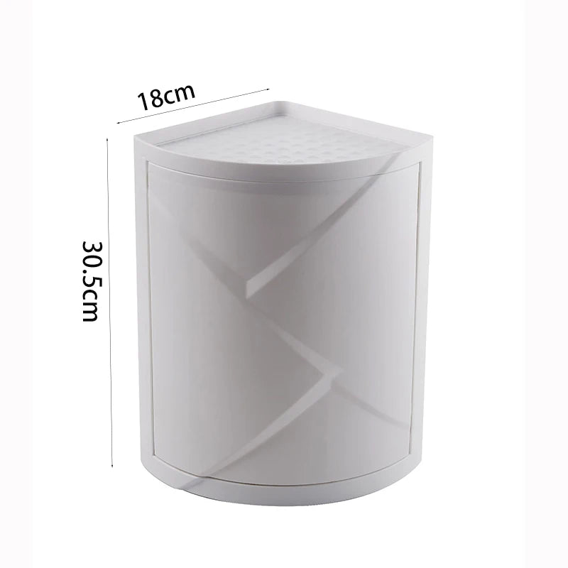 Kitchen Rotatable Layered Adjustable Shelf Bottle Holder Condiment Organizer Spice Jars, Can Rotating Storage Rack, Corner Shelf