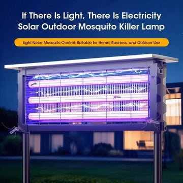Solar Outdoor Mosquito Killer Lamp UV Light Trap Electric Shock Waterproof  Auto On Off Light Sensor Eco Friendly  Garden Camp