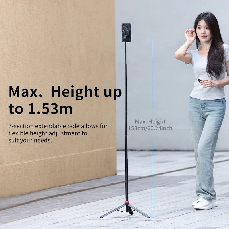 MT-84 1.53M Magnetic Selfie Stick Tripod for iPhone & Android