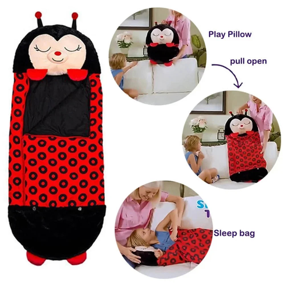 Kids Animal Sleeping Bag Plush Pillow Sleep Sack