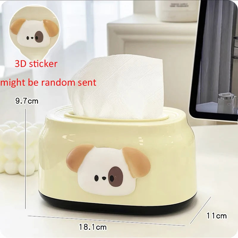 Kawaii Napkin Holder For Table Kitchen Tissue Box Luxury Tissue Case Organizer Box Home Decor Makeup Brush Storage Container
