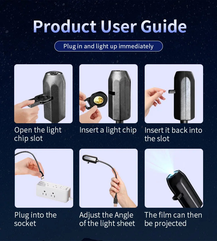 2025 Christmas Day LED Night Light USB Flexible Projector Light Holidays Party led Atmosphere Lights Starry Moon Ambient Lamp