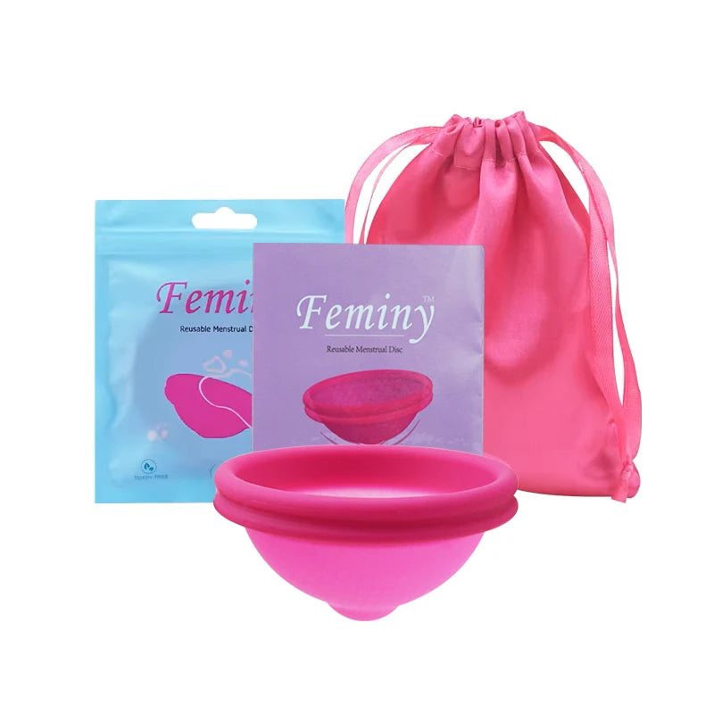 Medical Silicone Menstrual Disc With String Menstrual Cup Period Menstrual Collector Menstruation Disk Women Health Care Hygiene