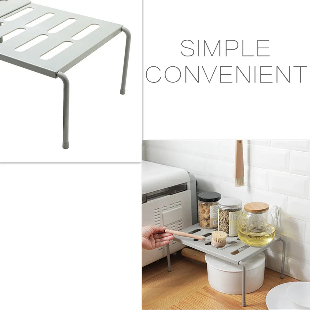 Home Closet Organizer Storage Shelf for Kitchen Rack Space Saving Wardrobe Decorative Shelves Cabinet Holders