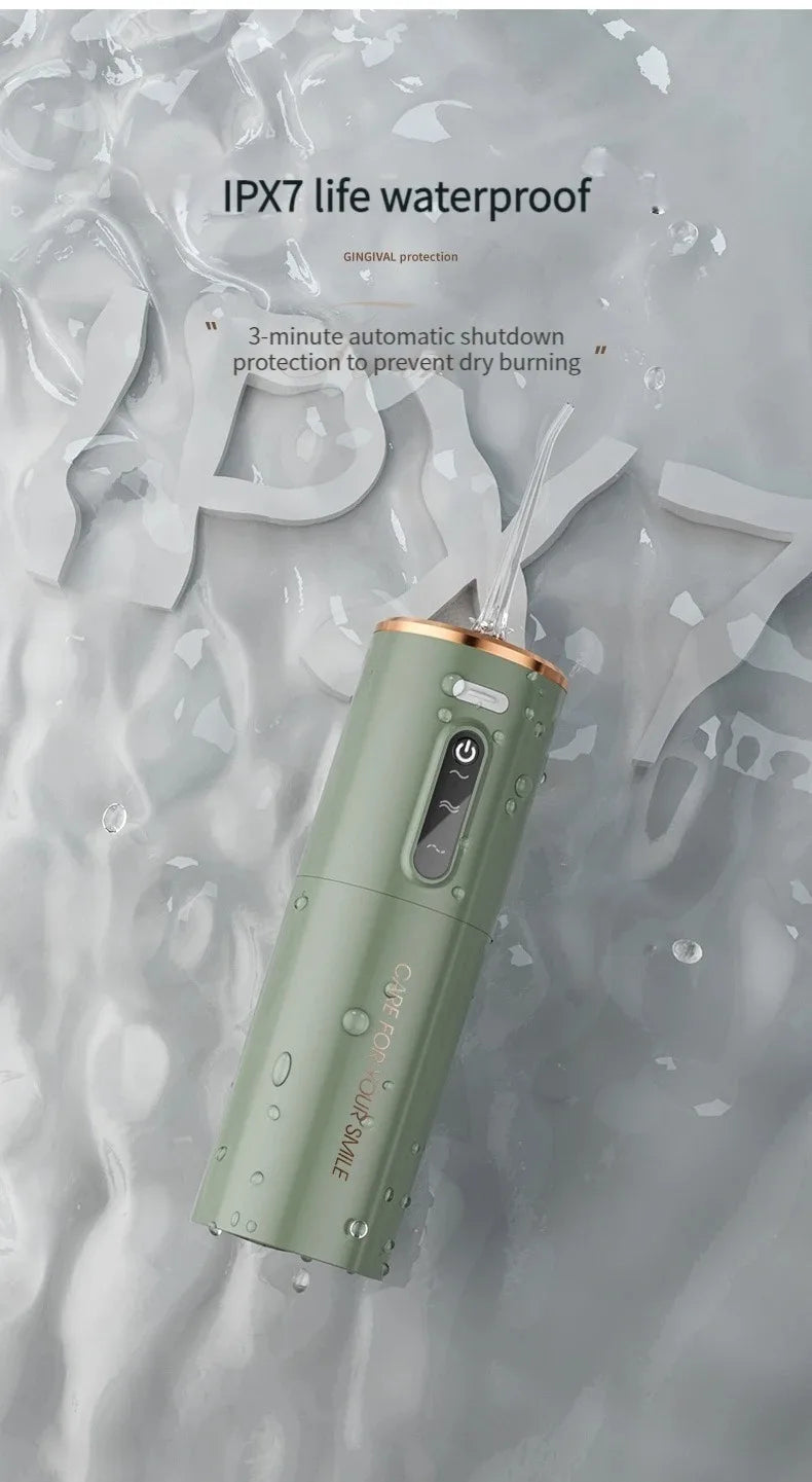 Portable Electric Oral Irrigator Water Flosser 3 Modes Waterproof Dental Cleaner for Teeth Personalized Oral Care