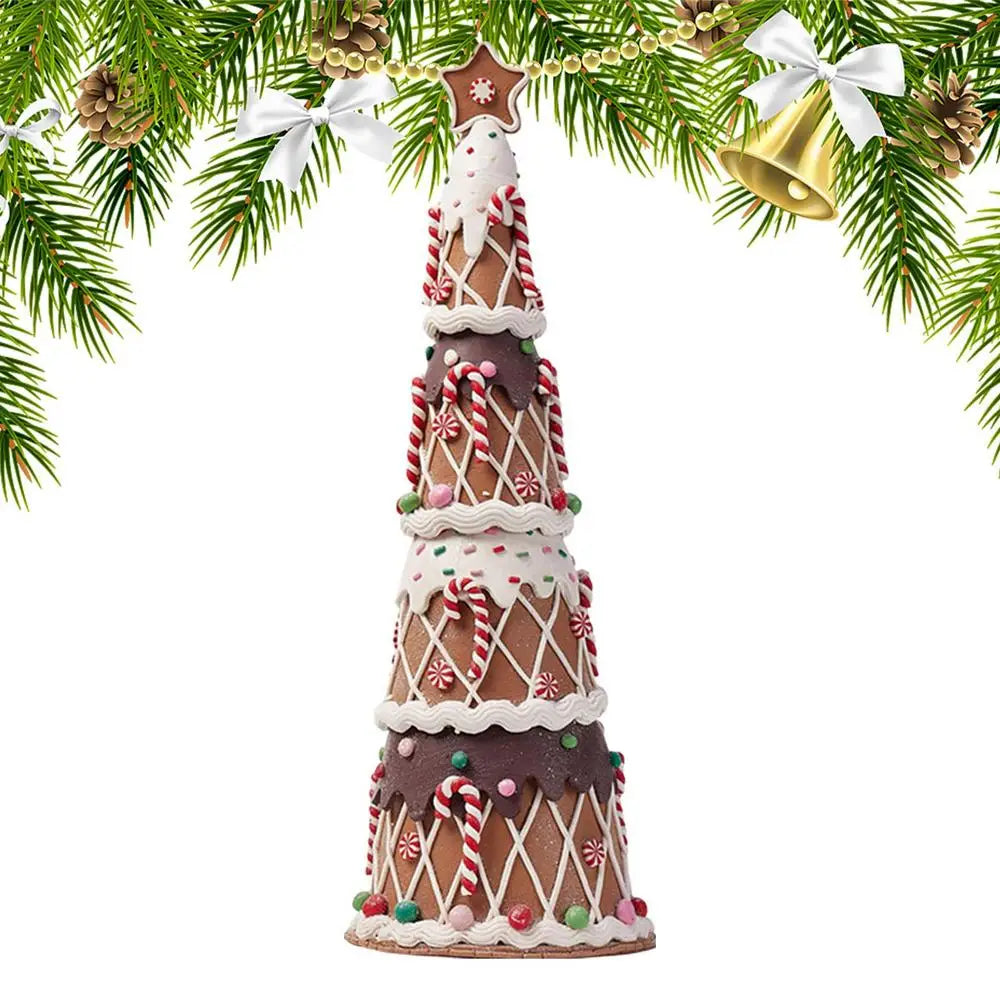 Mini Christmas Tree Decorative Miniature Christmas Tree Candy Cake Shaped Artificial Christmas Tree For Home Tabletop Decor