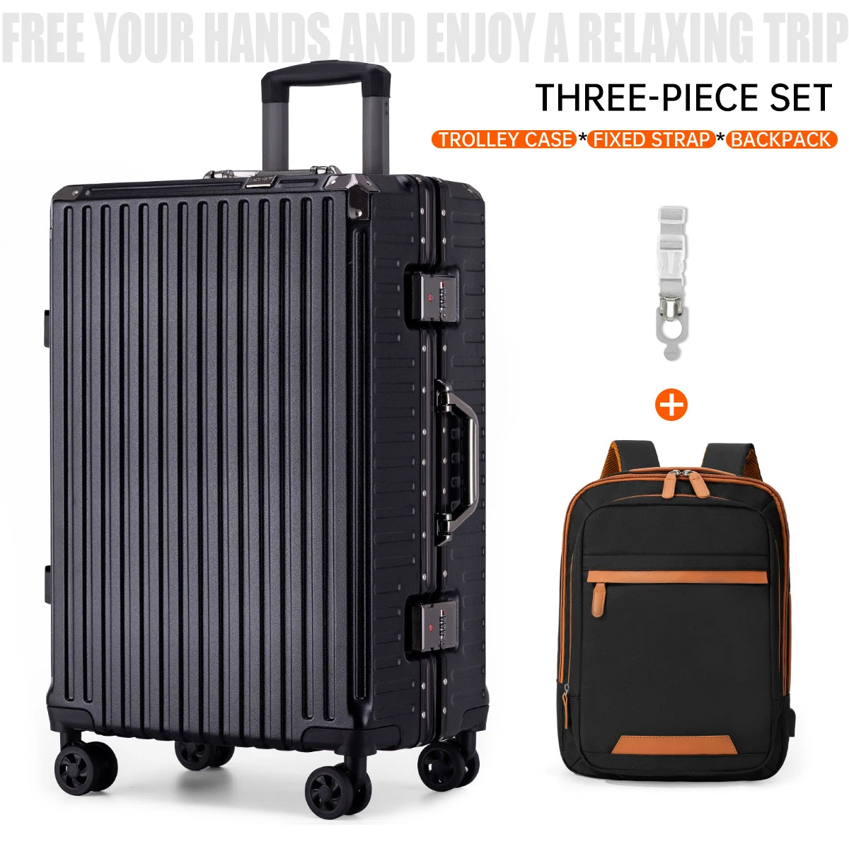 20 Inch Hardshell Carry-On Luggage with Aluminum Frame Lock