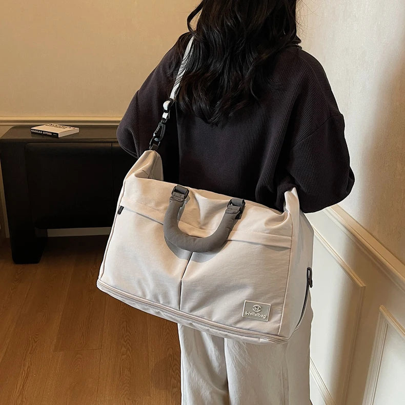 Women Travel Luggage Shoulder Bags Casual Outdoor Travel Short  TripTote Bag Portable Commuting Gym Fitness Sports Handbag