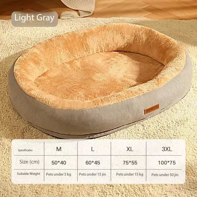 Winter Calming Plush Pet Bed for Cats Dogs