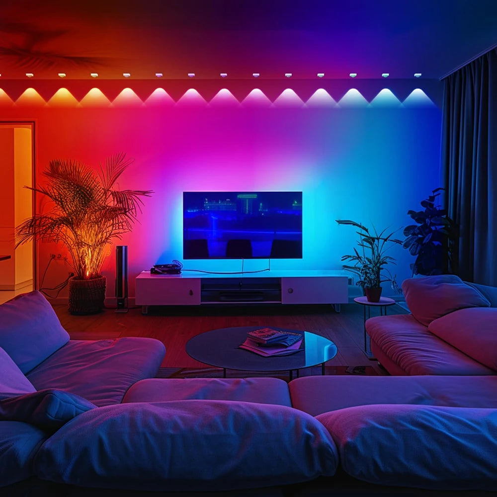 20M Permanent Outdoor Lights Smart RGBIC LED Eaves Lights with App/Remote Control Full House Flashing Lighting Christmas  Decor