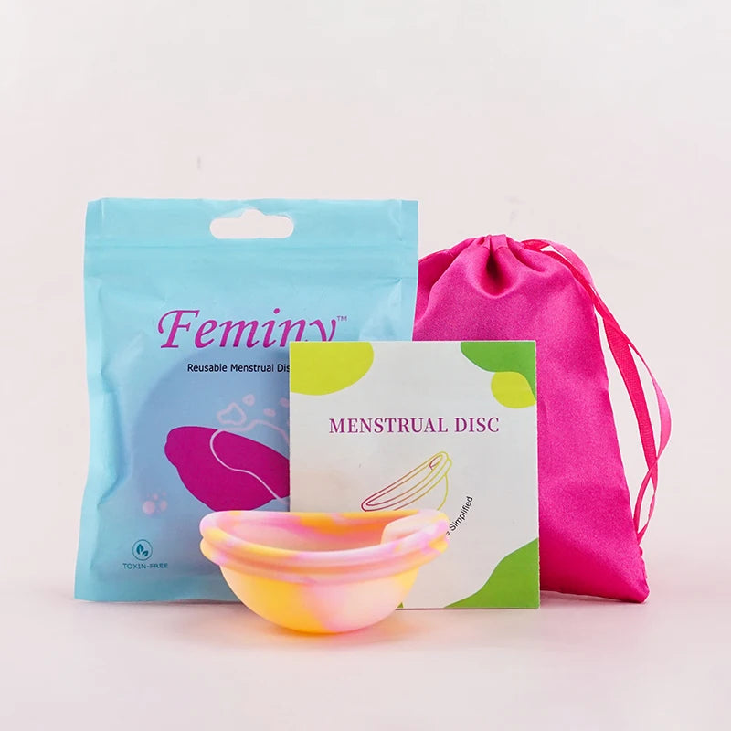 Medical Silicone Menstrual Disc With String Menstrual Cup Period Menstrual Collector Menstruation Disk Women Health Care Hygiene