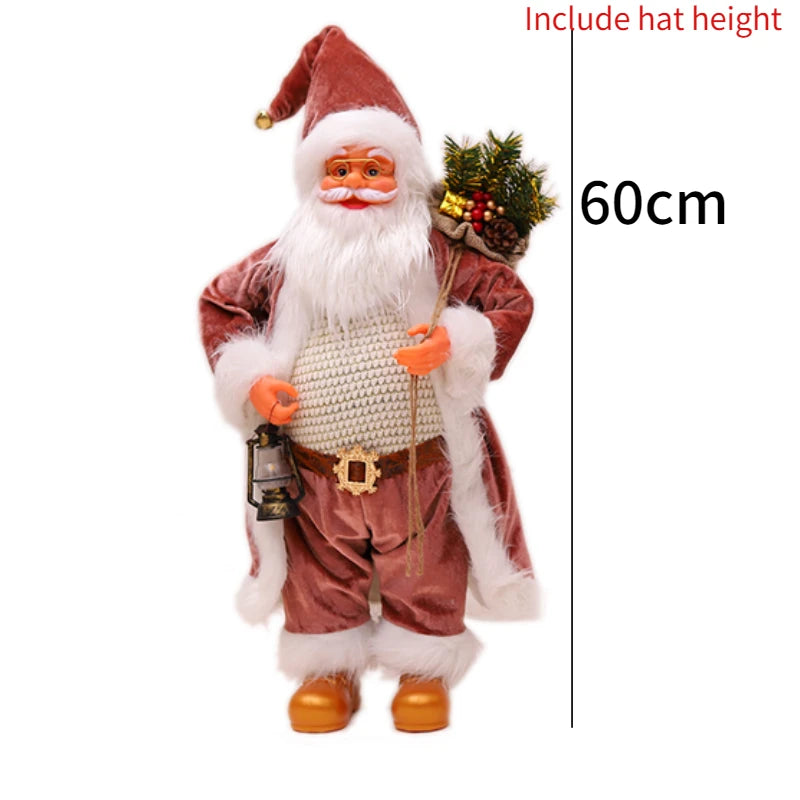 60CM Large Santa Claus Dolls Ornaments Standing Santa Figurine Doll Christmas Home Decoration Kids Gift navidad home decor