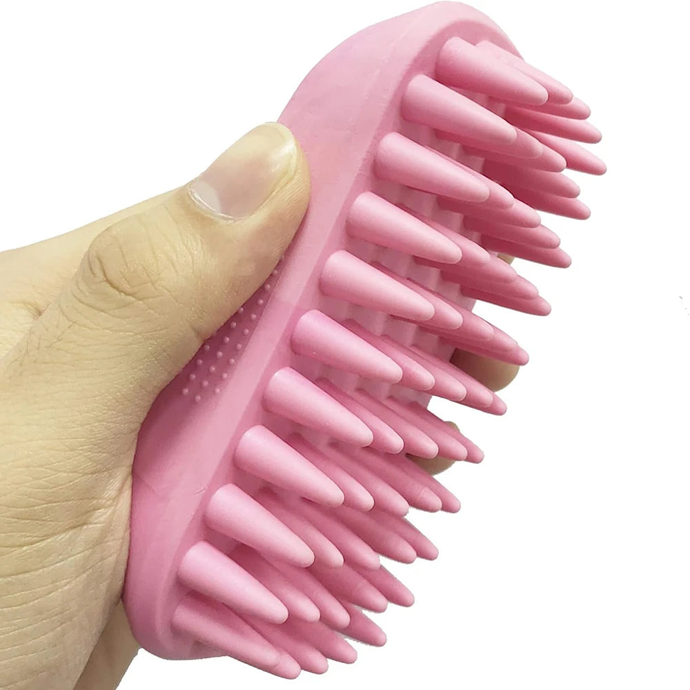 Pet Bath Comb Soft Silicone Anti Slip Soothing Beauty Massage Brush Remove Loose Hair From Cats/Dogs Pet Cleaning Products