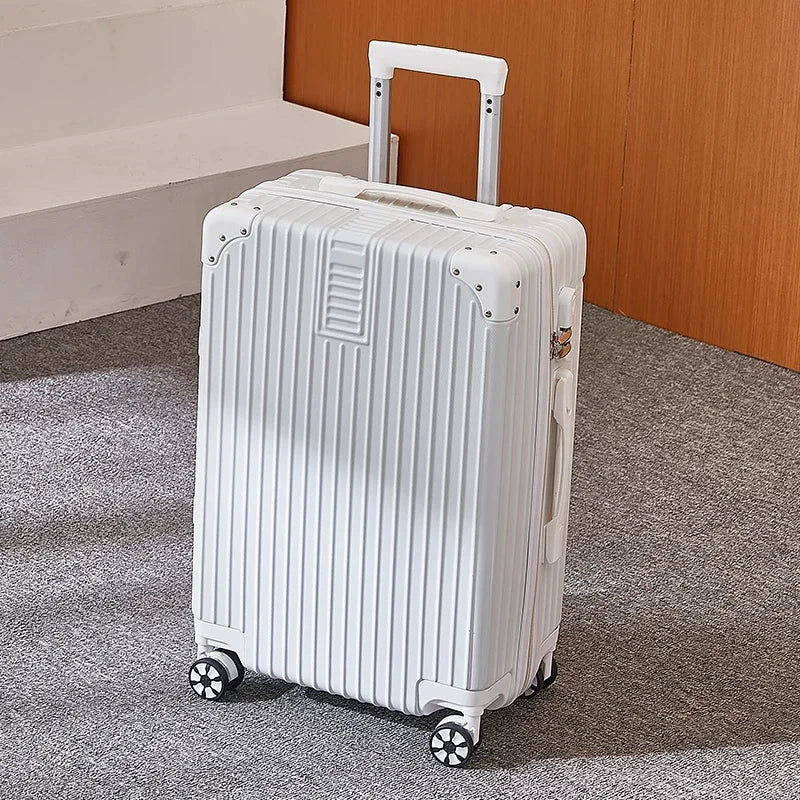 Aluminum Alloy Carry-On Luggage with Cup Holder Spinner Case