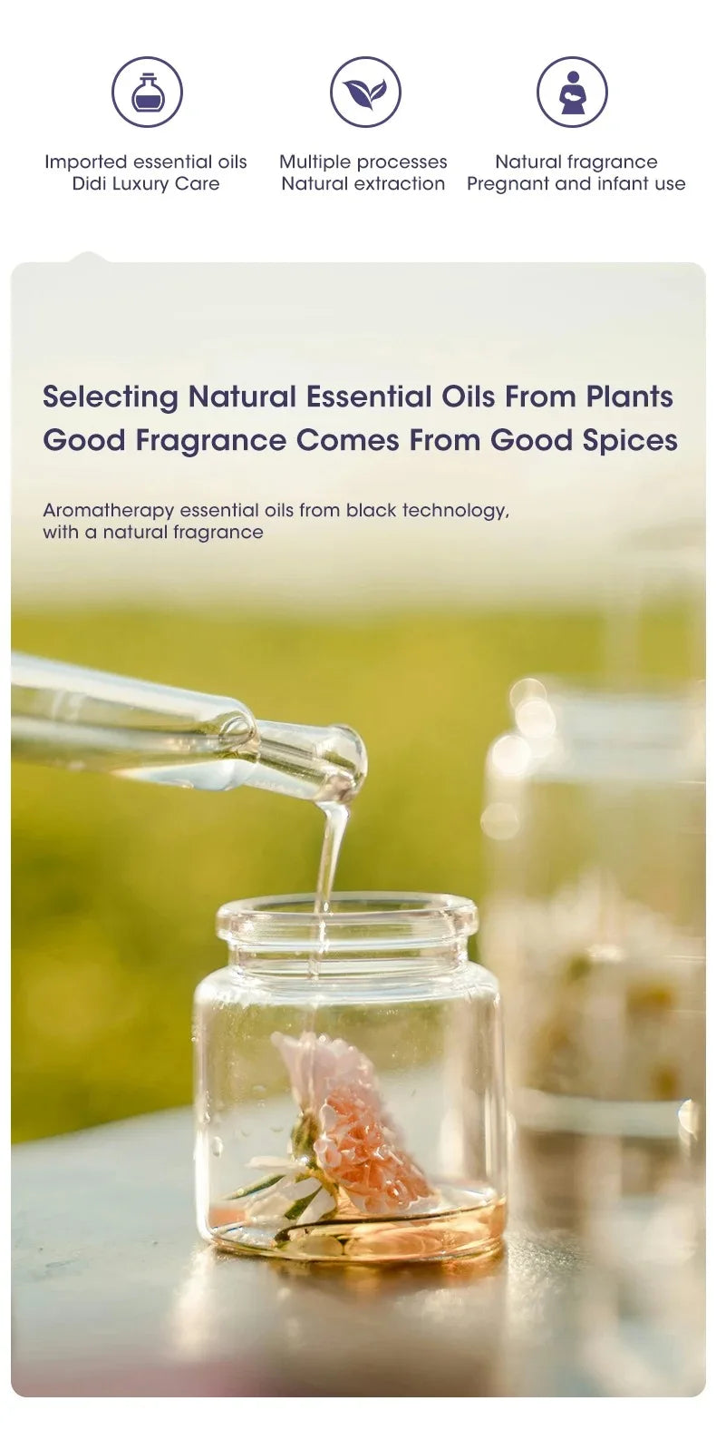 Smart Aroma Diffuser Air Purifier Digital Display 4 Gears USB Charging Wall Mount Tabletop Plant Essential Oils for Living Room