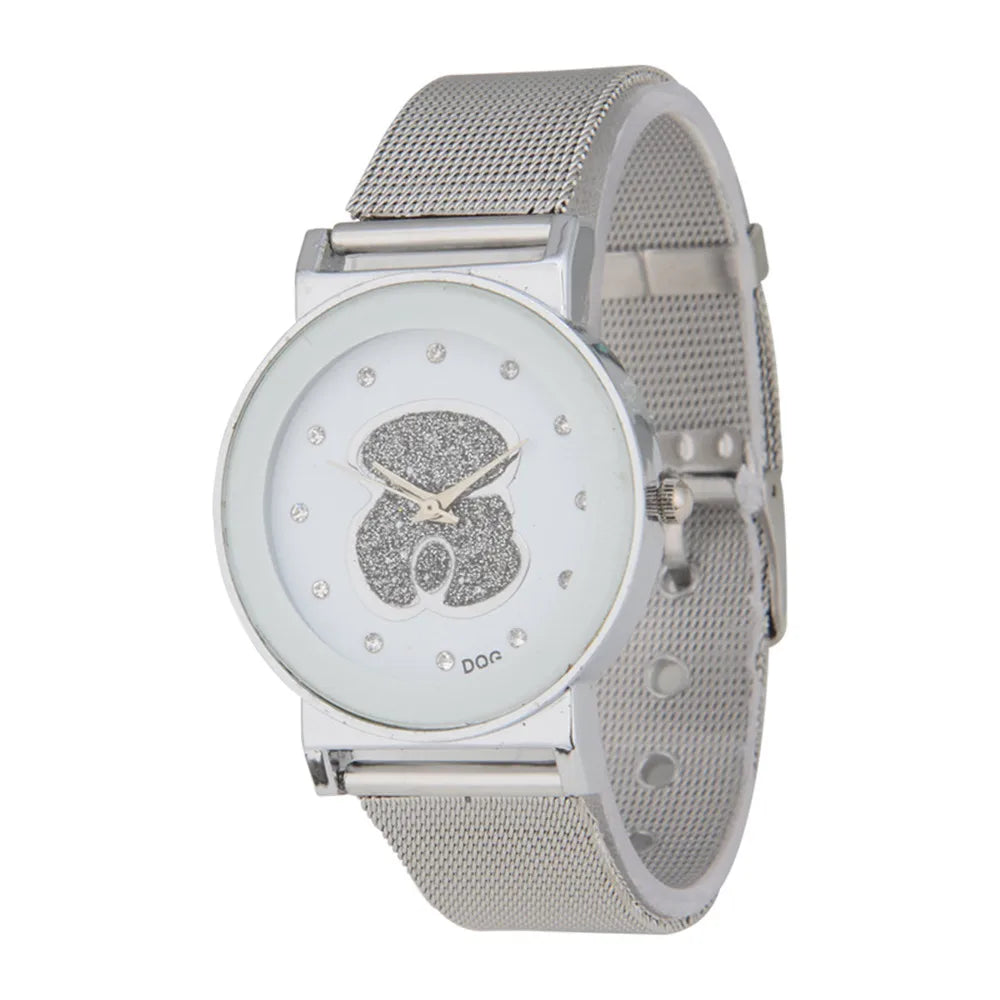 Women’s Bear Diamond Quartz Watch – Stainless Steel