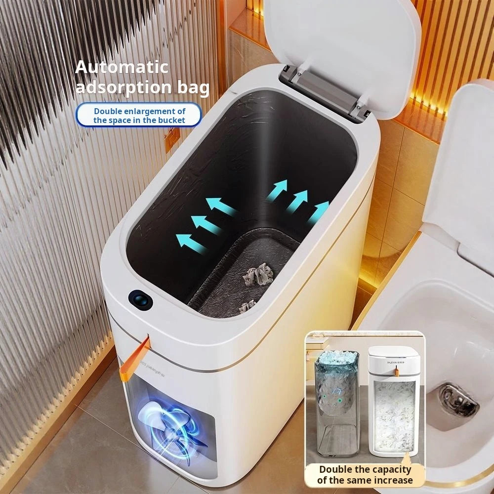 JOYBOS Smart Sensor Trash Can With Auto Adsorption Bag Rechargeable Garbage Trash Can For Home Toilet Living Room Household