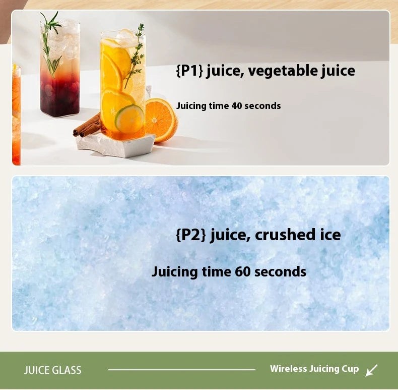 Portable Rechargeable Juicer Blender USB 2 in 1 Fruit Juice Extractor Quiet Operation for Travel Outdoor Baby Food Smoothie