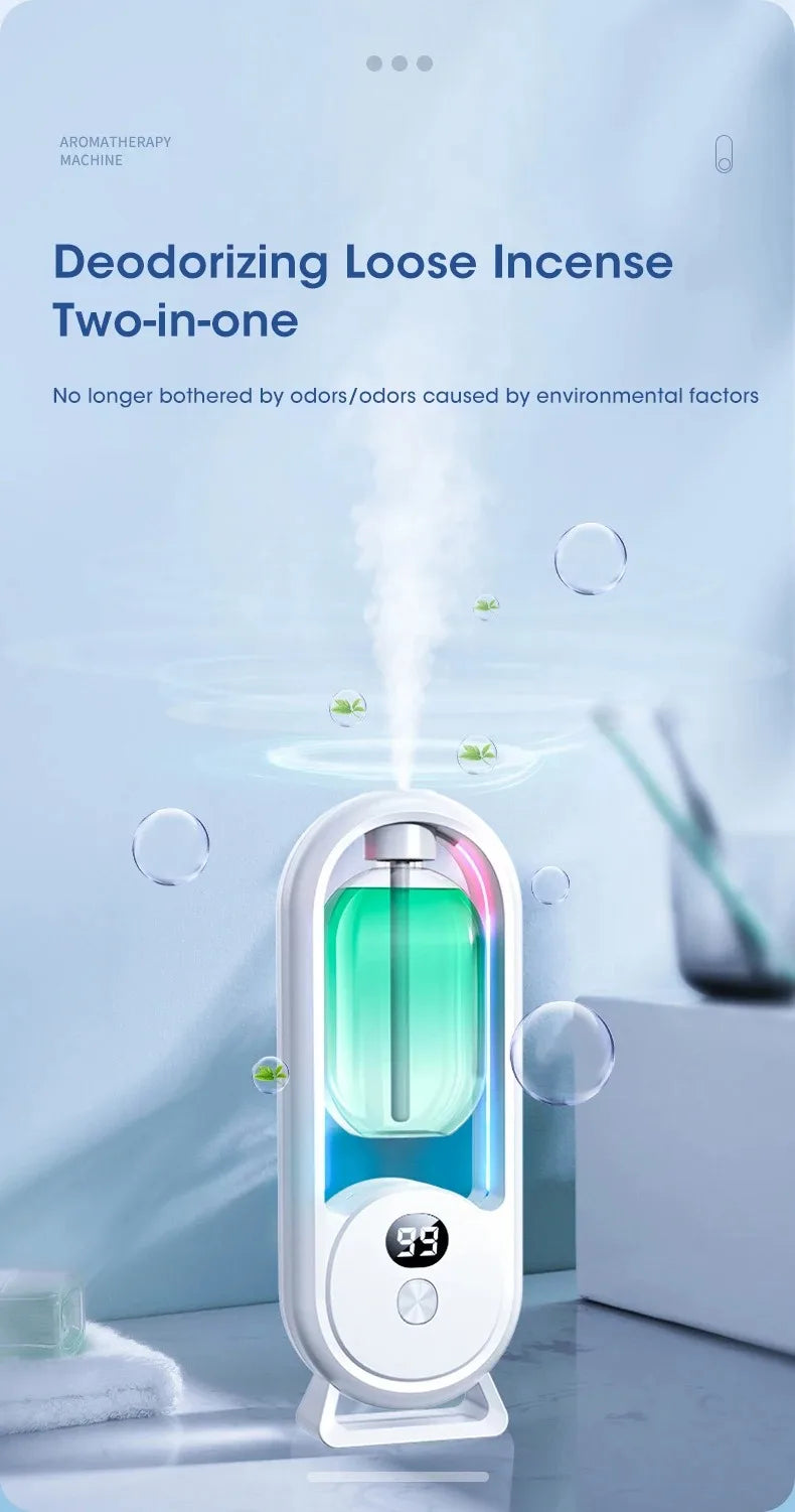 Automatic Nebulizer Essential Oil Diffuser Home Fragrance Machine Kitchen Toilet Deodorizer Perfume Scent Machine