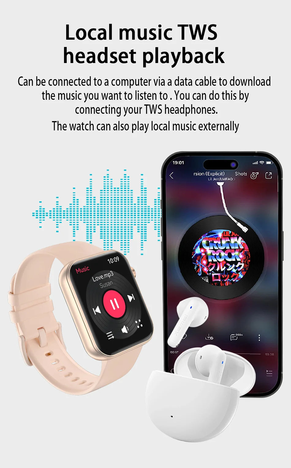 Camera Smart Watch with Video, BT Call & Health