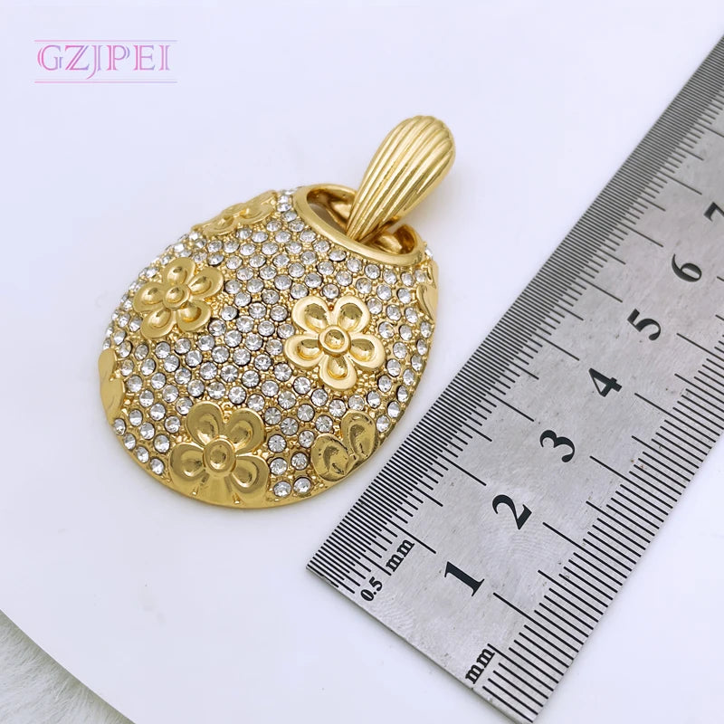 24K Gold Plated Necklace & Earrings Set