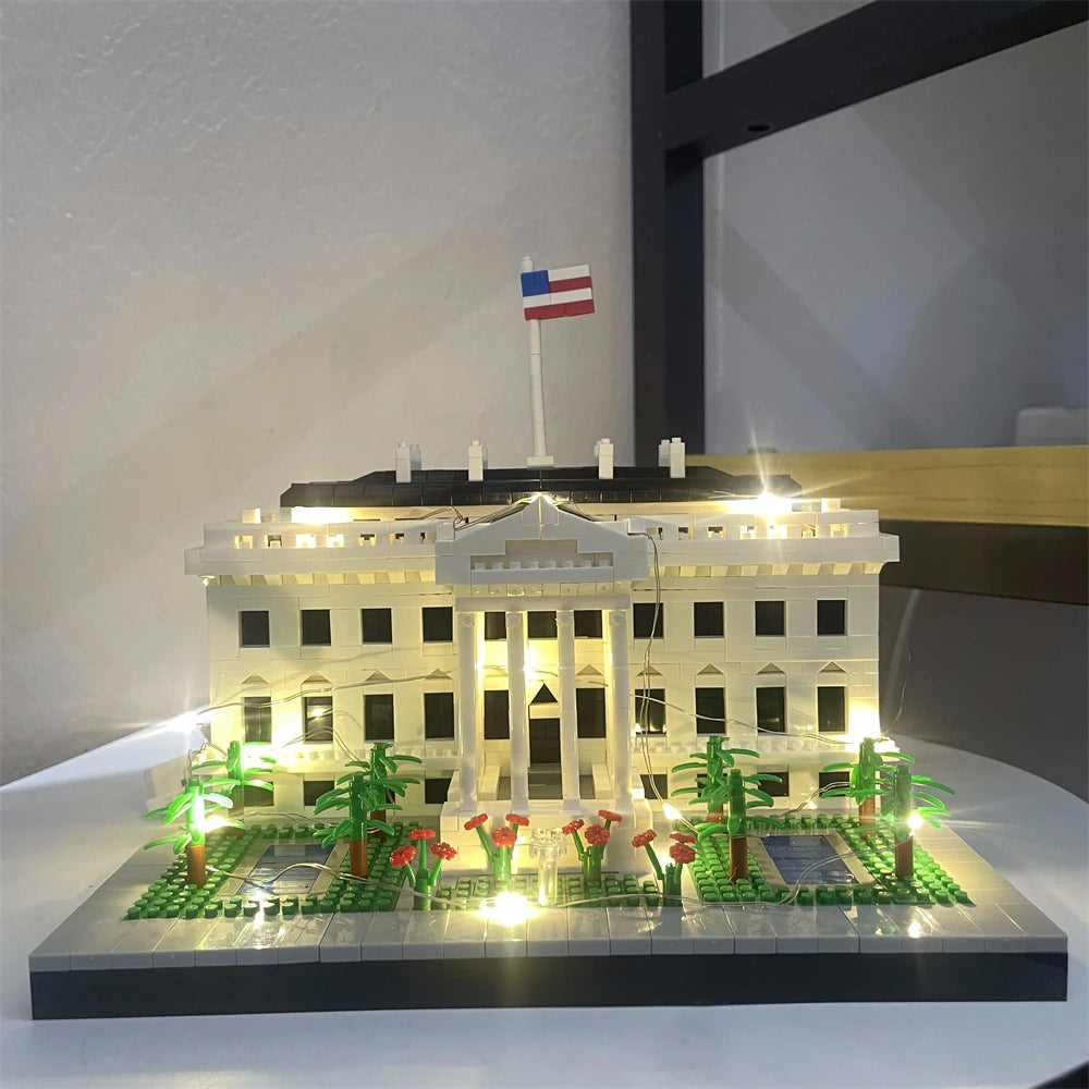 Presidential White House Micro Mini Building Block Toys Set:  Ideal Decorative Piece for Home and Office, Fantastic Gift Item