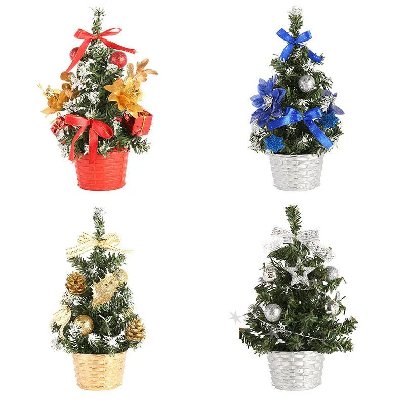20/30/40cm Christmas Tree Home Bedroom Party Decorations Artificial Christmas Tree Children DIY Handicraft 2025 New Year Gift
