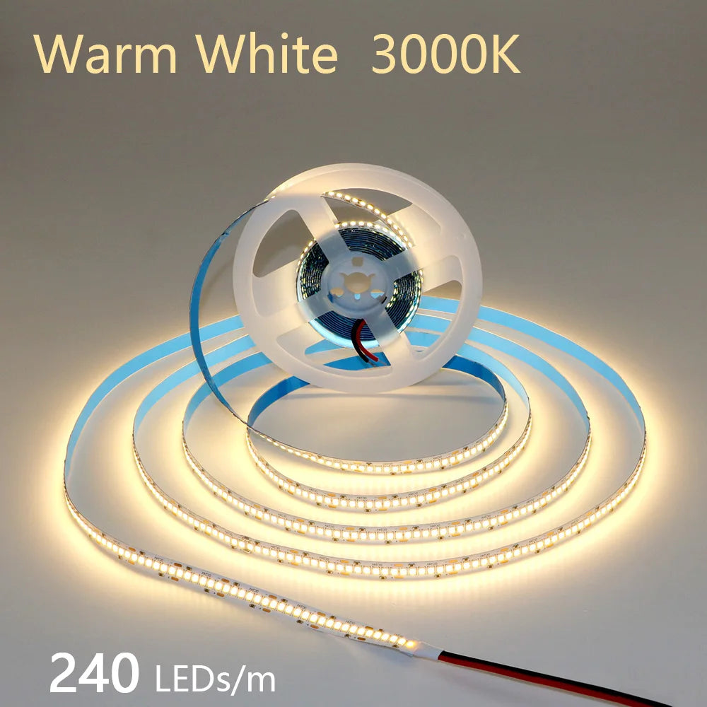 2835 5M 300 600 1200LEDs LED Strip DC12V 24V 120LEDs/m Home Waterproof IP65 Lamp Strip  Flexible And Cuttable Soft Lamp Bar