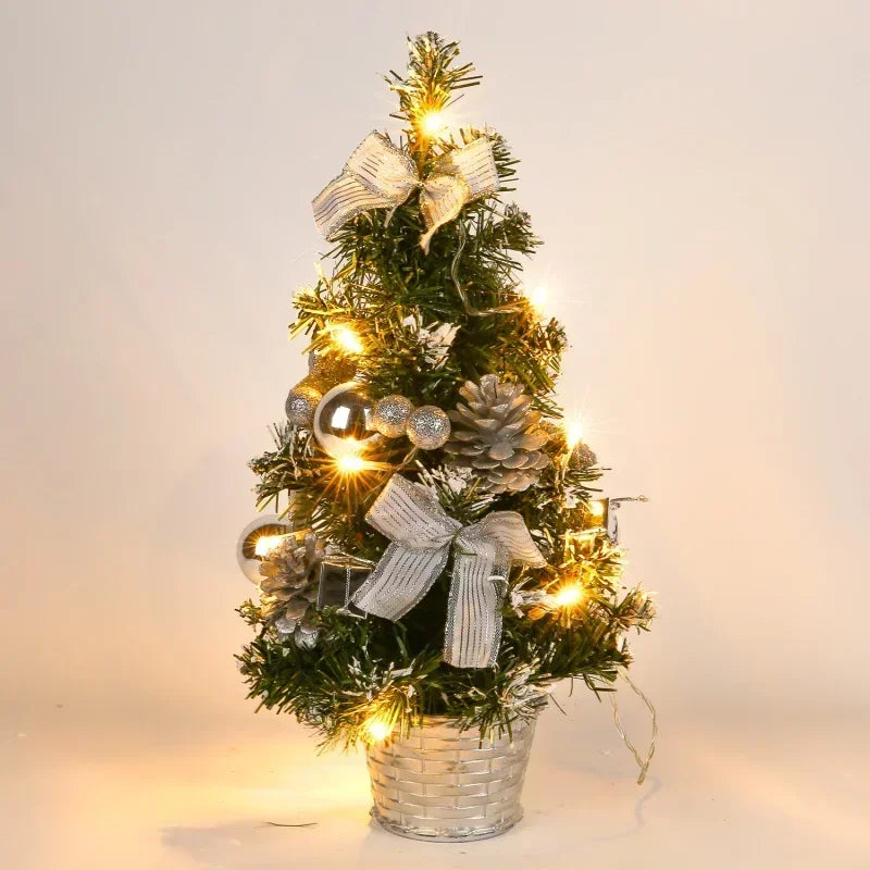 1PC LED Christmas Tree Nightlight LED Light Pine Needle Tree Mini Xmas Tree Christmas Decoration  Ornament New Year Gift 40CM