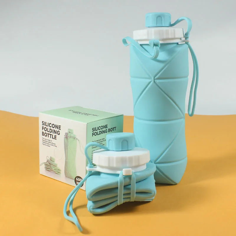 Collapsible Silicone Water Bottle 600ml