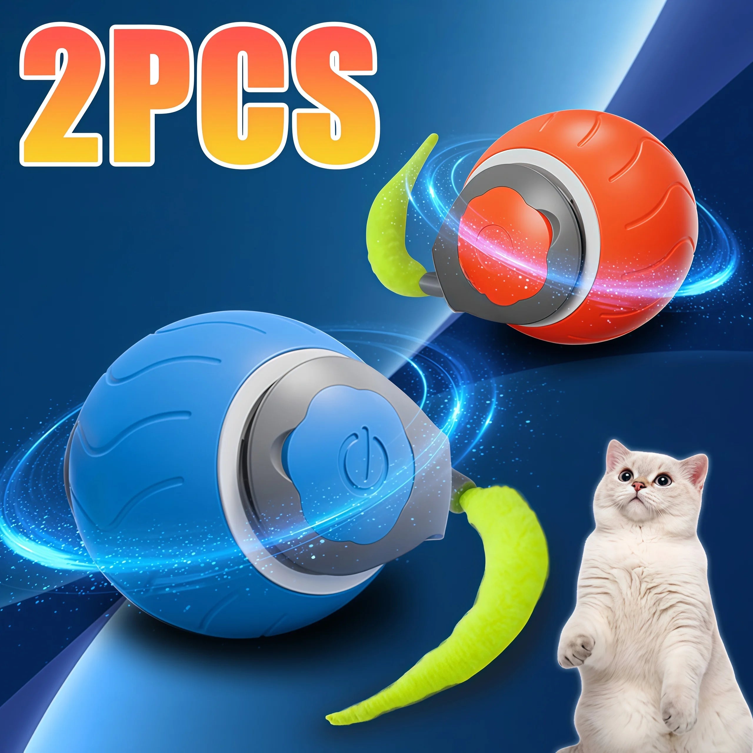 Smart Interactive Cat Toy Ball with Tail