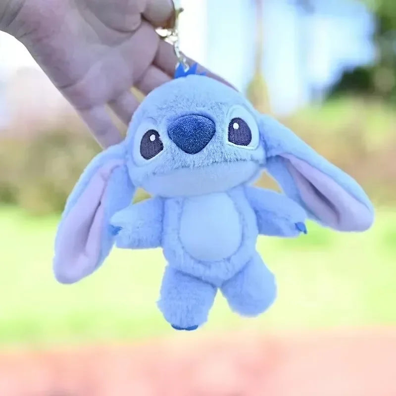 Cartoon Stitch Plush Keychain Soft Toy Cute Stuffed Animal Pendant Gift for Girls  Angel Doll Bag Charm Kids Birthday Present