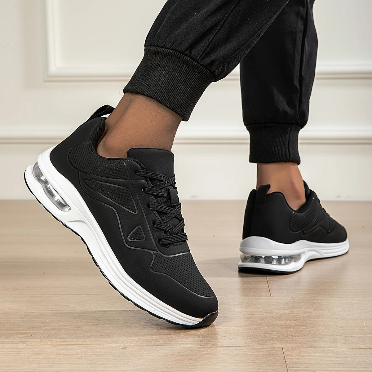 Men’s Lightweight Anti-Slip Walking Shoes – Breathable Lace-Up